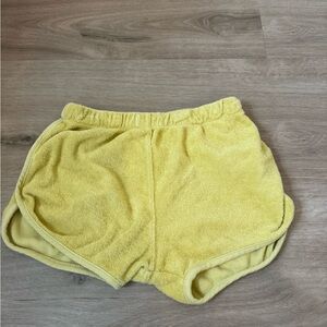 Les Gamins Yellow Terry Cloth Shorts